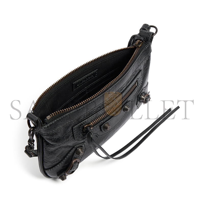 BALENCIAGA WOMEN'S LE CITY POUCH ON STRAP IN BLACK ‎8639602ABEK1000 (25*14*4cm)